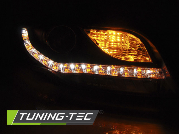 LED Tagfahrlicht Design Scheinwerfer für Audi A4 B7 05-08 schwarz